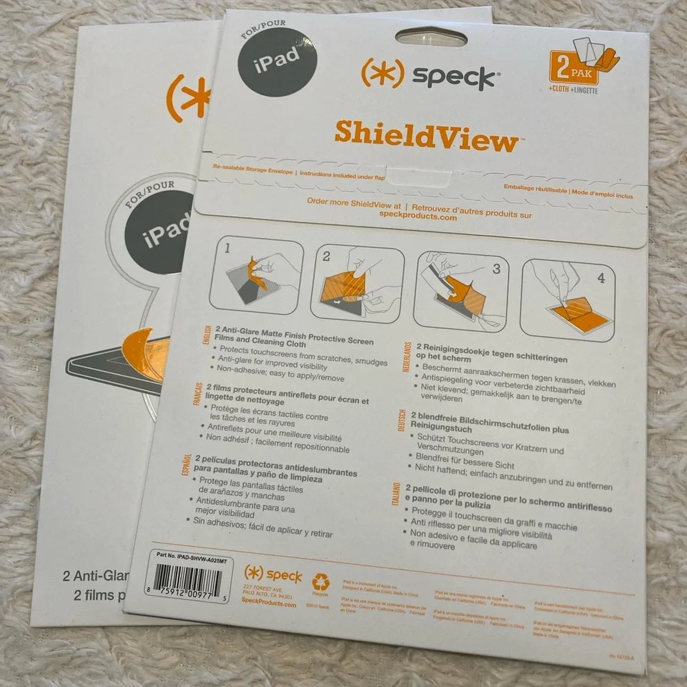 NWT Speck ShieldView Set of Two iPad Screen Protector 2-Pack